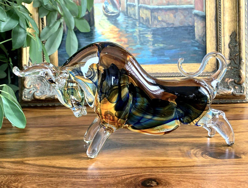 Stier skulptur glas figur - stier,