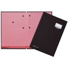 PAGNA 24201-04 Unterschriftenmappe, aus Karton, schwarz - B-Ware