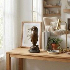 Premium Bronzefigur Eule