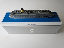 Modellschiff auf Holzsockel COSTA FAVOLOSA Metall Kreuzfahrtschiff Costa Club