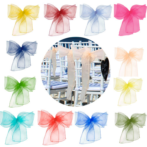 Organza schleifen stuhlhussen - organza,