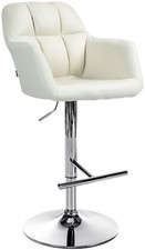 Barhocker Natoma Stoff 360° Drehbar Metallgestell Höhenverstellbar Fußstütze