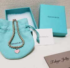 Tiffany & Co.Return To Kugelkette Armband Rosa Herz Charm mit Tasche Und Kiste