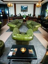 Chesterfield Luxus Leder Garnitur 3+2+1  Modell Kingston Luxus Aniline S Leder