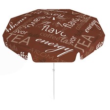 Sonnenschirm Café 4, Kaffee ∅ 180 cm ✓ in Deutschland bedruckt ✓ Rund ✓ Bunt 