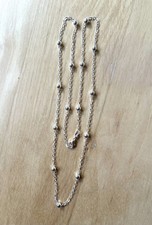 Diamantierte Kugelkette Halskette 925 Silber 1,8mm, 55cm Damen Herren