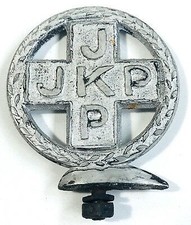Emblem JKP rund Schutzblechemblem Schutzblech Reiter Symbol Fahrrad Sammler