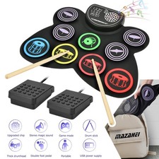 9 Pads-Schlagzeug Elektronisch Drum Set Aufrollbar Elektrisches Schlagzeug-Pad