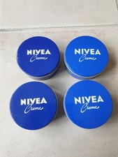 4 Alu Aluminium NIVEA Creme Dosen 250 ml LEER