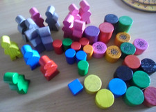 Spielsteine - Konvolut - Holz