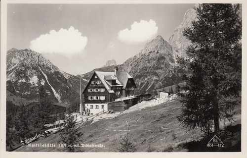 Postkarte austriahütte mit - postkarte,