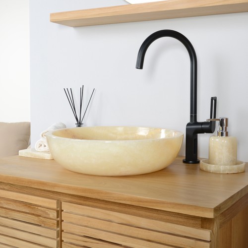 Steinwaschbecken milo aus - steinwaschbecken,