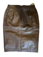 !! Sexy Bleistiftrock weicher Echtlederrock Gr; 36 braun enger Rock