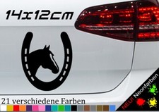 Hufeisen mit Pferd 14x12cm