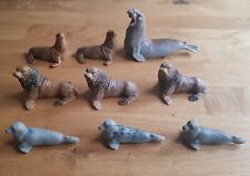 8x See-Elefant Seelöwe Seehund Mähnenrobbe Tierfiguren VEB Plaho Steinach DDR