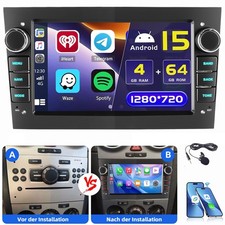 Android 15 Autoradio Für Opel Vectra Zafira B Astra H Corsa CarPlay GPS 4+64G BT