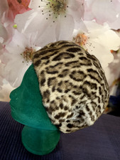 Ozelot Pelz Hut Mütze Kappe