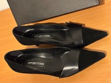 Sergio Rossi schwarzer Leder Pumps Gr.38 Made in Italy in OVP neuwertig