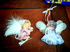 Porzellan Engel 2 St.Bradford Edition Anhänger Sammlerstück 1999