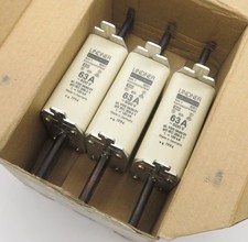 3x NH-Sicherungseinsatz Lindner 8001.0637 Sicherung Fuse Link NH1 63A 500V gL/gG