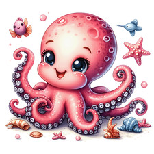 Wandtattoo Aufkleber Octopus