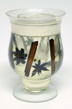 (20001) Kerzenhalter Kerzenleuchter aus Glas, H 14 D 9,5 cm gebraucht