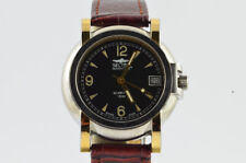 SECTOR ADVENTURE 1930 AUTOMATIK HERREN 35MM UHR STAHL/GOLD LEDER BAND VINTAGE