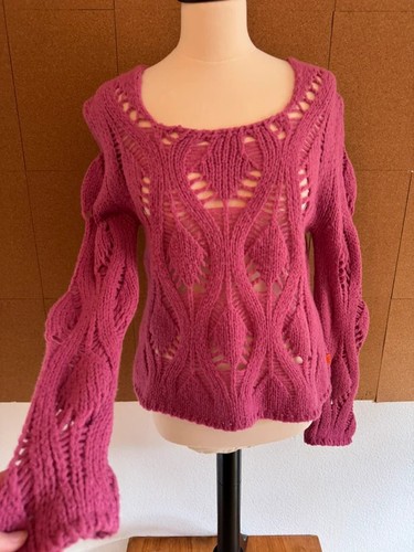 Oilily häkelpullover rosa - häkelpullover,