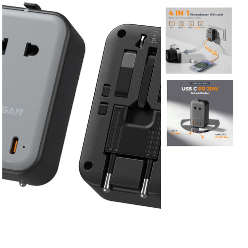 Tessan reiseadapter weltweit - tessan,
