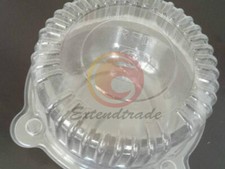 Neu 100 Klar Plastik Einzel Törtchen Kuchen Kasten Muffin Behälter Kuppel Halter