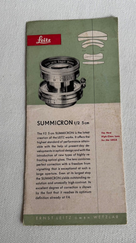 A1494 leica summicron 5cm - summicron,