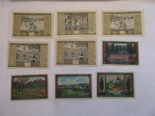 9 x Notgeld, Sachsen-Anhalt