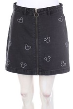 PRIMARK Jeansrock Rock Mini Stickereien UK 10 = D 36 MICKEY MOUSE, Disney