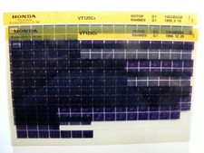 2x HONDA VT125 SHADOW  Microfiche Ersatzteil Katalog Baujahr 98&99