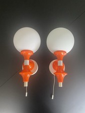 Lampe 70er Jahre Space Age Orange Richard Essig Wandlampe Paar Vintage Panton