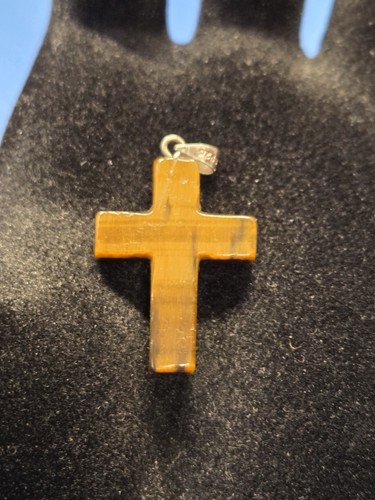 Tigerauge kreuz anhänger - kreuz, mit