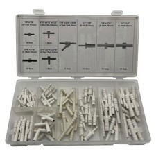 Schlauchverbinder Sortiment / Vakuum-Verbinder GERADE T-Form und Y-Form 65-tlg.