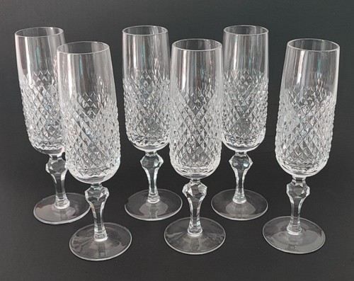 6er set vintage sektflöten - vintage,