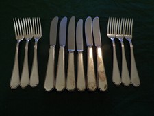 Bruckmann Modell Deutschmeister Vorspeisenbesteck 6 Personen 12 Teile Silber 90