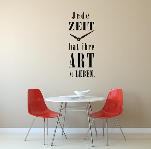 Wandtattoo jede zeit hat - "jede,