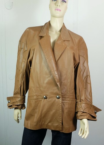 80er vintage lederjacke - 80er,