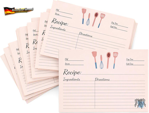 Rezeptkarten set stück - set, 50