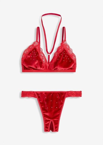 Neu dessous set 42 - gr., rot