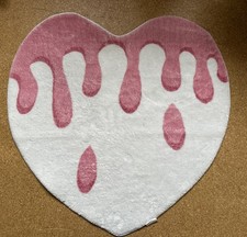 Teppich Kinder Kids Teens Herzform Weiß Rosa