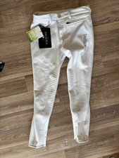 Equiline Turnier Reithose Kinder Full Grip Reiten Gr.140 146 Weiß NEU