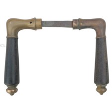 Türdrücker Jugendstil alt rund Ebenholz Türklinken 16.6mm 9er Vk