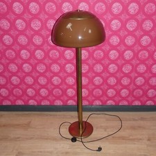 70er Jahre Stehleuchte Cosack Pilz brauner Schirm gold Lampe space age panton