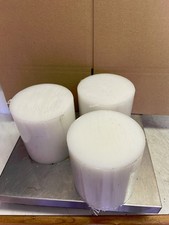 PP-C weiß, D 120mm, L 124mm, 3 Stück, Kunststoff, Rundmaterial, Halbzeug