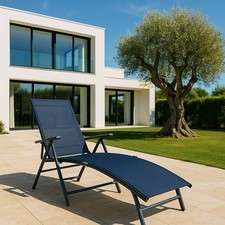 Sonnenliege RIO Schwarz Gartenliege Liegestuhl Relaxliege Strandliege Liege