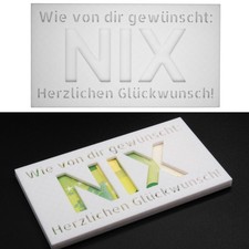 Geldgeschenk NIX Nichts